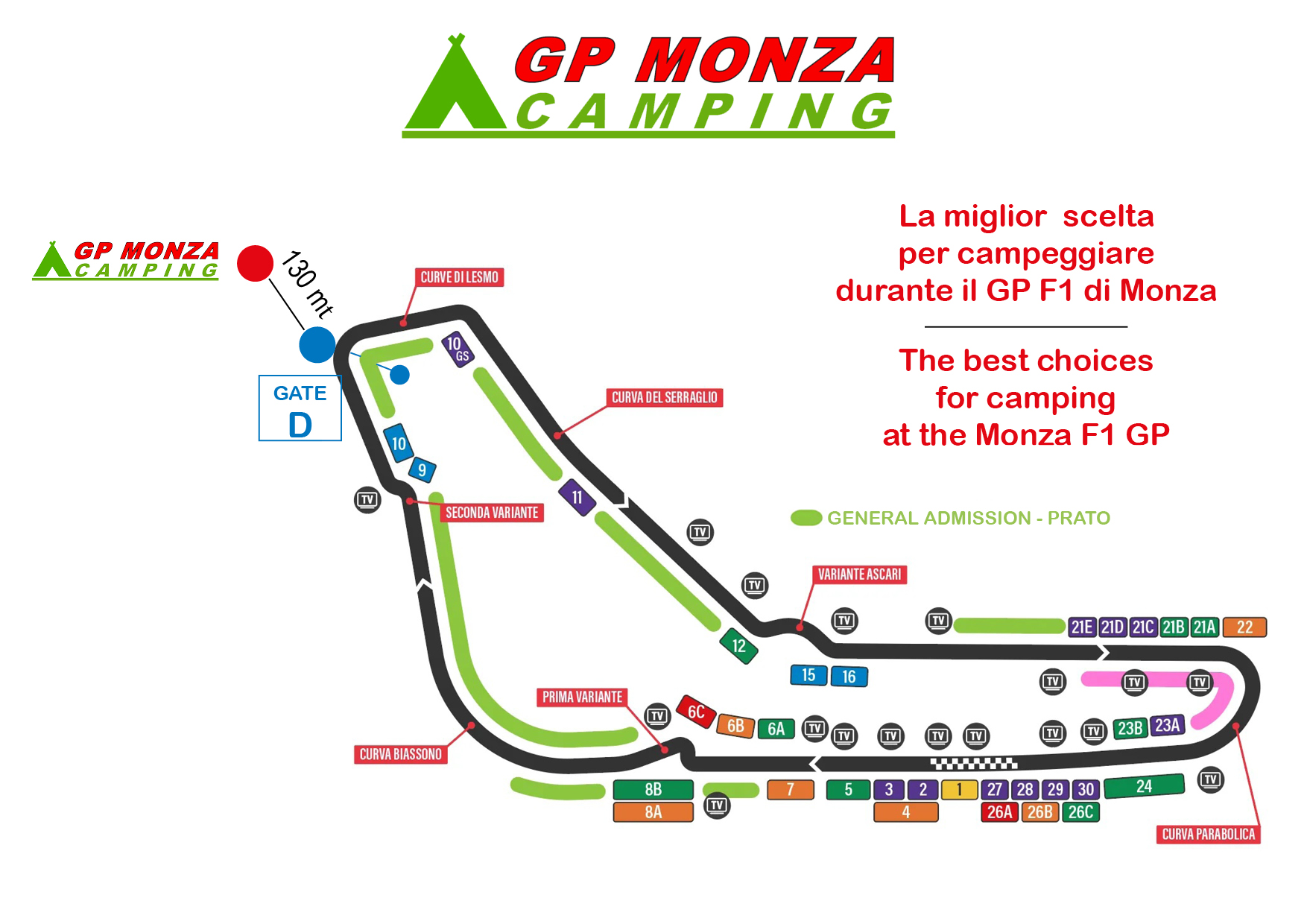 Mappa 24 P+C 3 gp monza camping